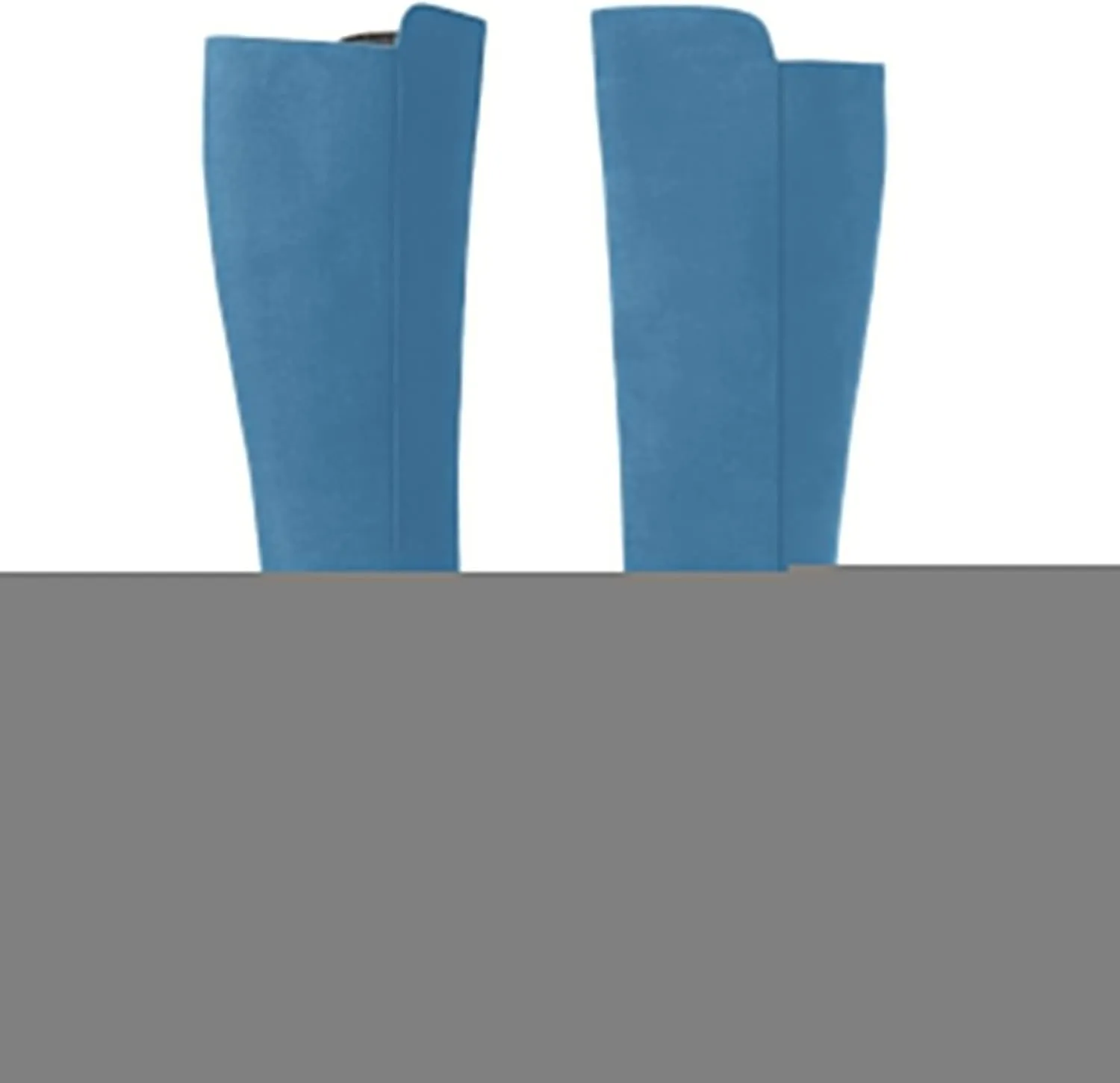MOVINSTEPS Womens Pointed Toe Sexy Solid Metal Suede Zip Night Club Spool High Heel Knee High Boots 3.3 Inch