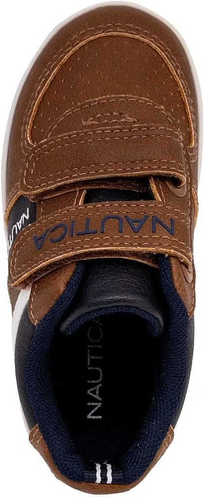 Nautica Kids' Double Strap Sneakers | Casual Athletic Shoes for Boys and Girls | Durable and Comfortable Fit for Toddlers and Little Kids