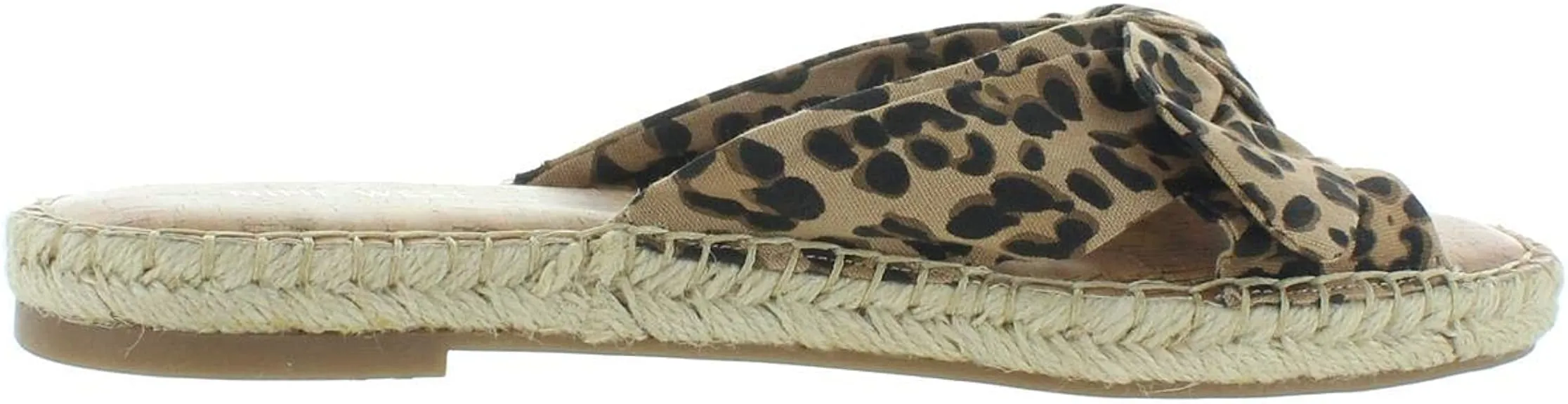 NINE WEST Womens Brock Animal Print Bow Espadrilles Tan 8 Medium (B,M)