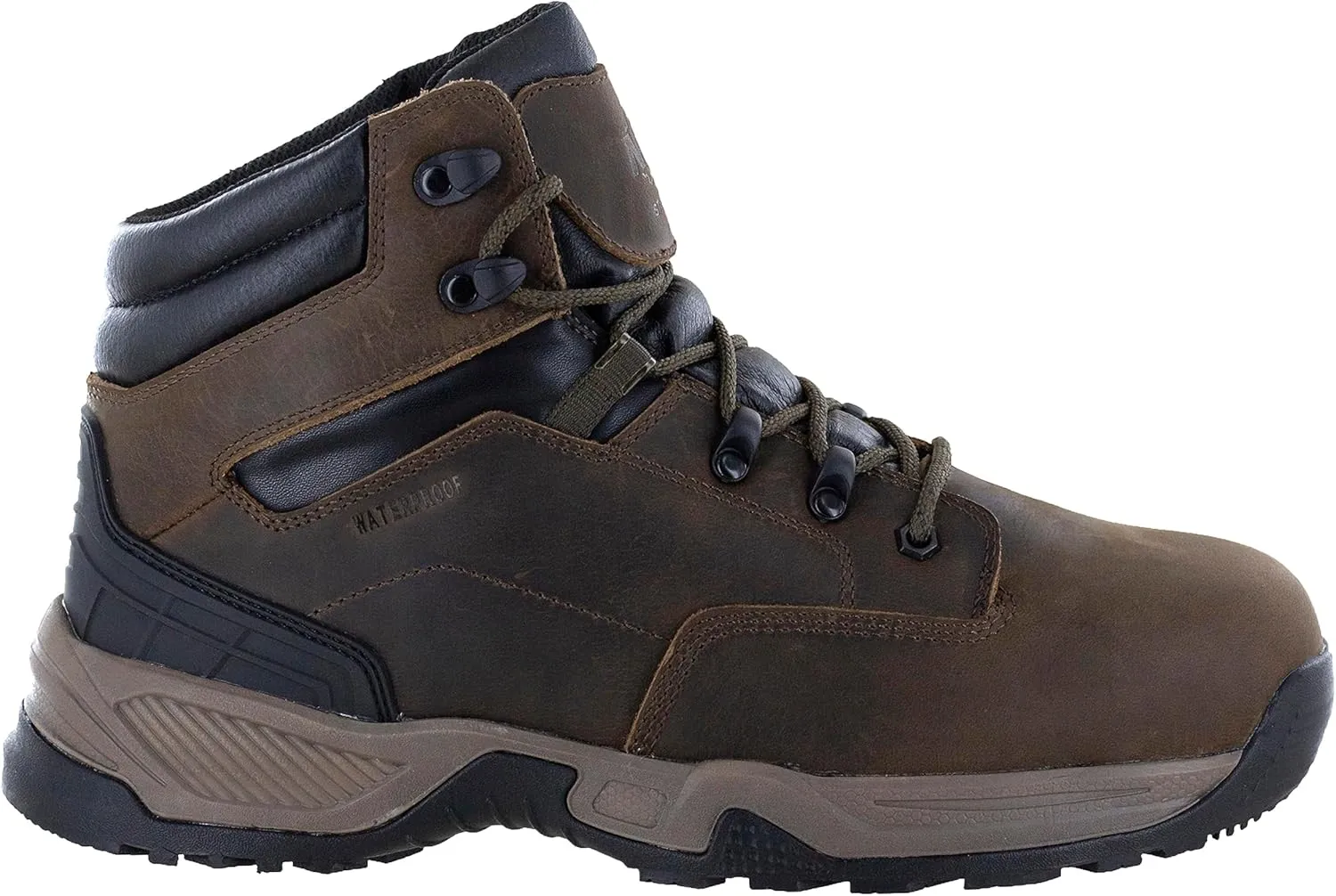 Northside Mens Garner Mid CT Composite Toe Waterproof Work Boots - Electrical Hazard Resistance, Oil & Slip Resistance with Memory Foam Insole - Full Grain Leather Upper with EVA midsole
