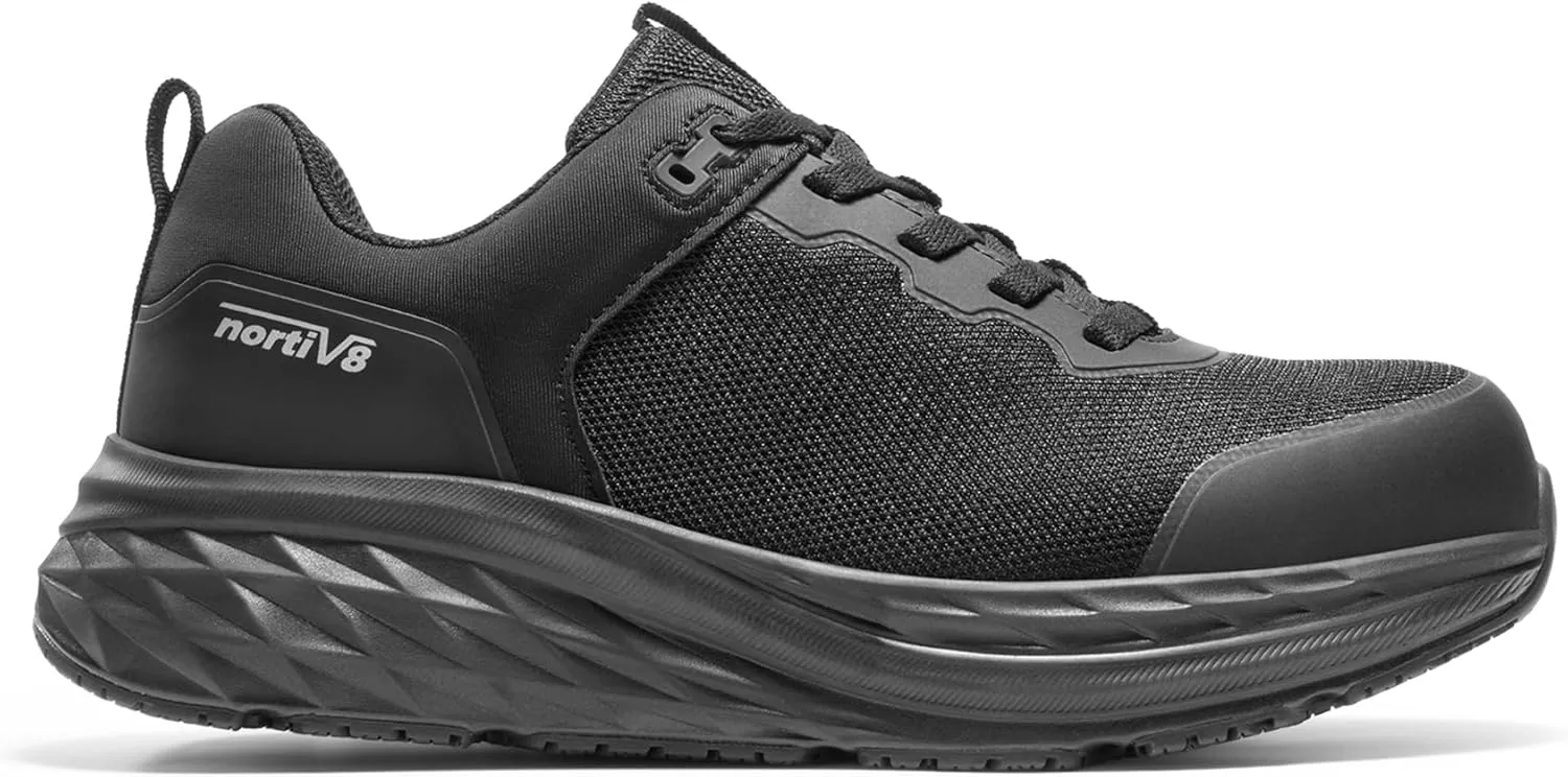 NORTIV 8 Steel Toe Shoes for Men Slip Resistant Comfortable Work Shoes