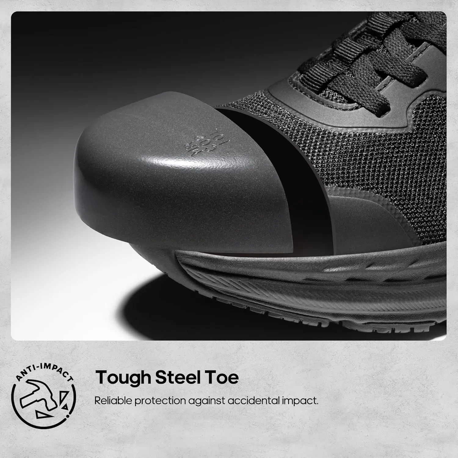 NORTIV 8 Steel Toe Shoes for Men Slip Resistant Comfortable Work Shoes