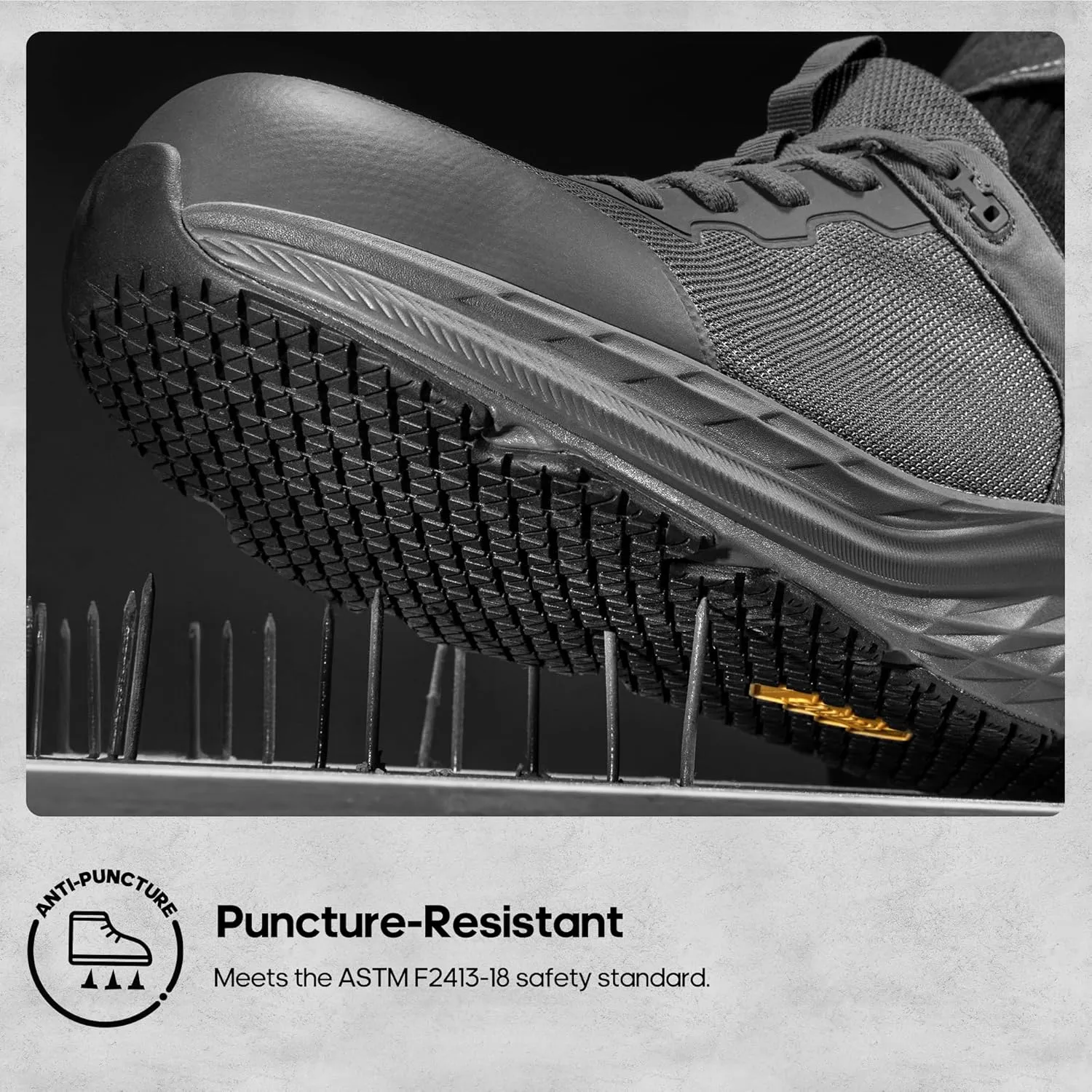 NORTIV 8 Steel Toe Shoes for Men Slip Resistant Comfortable Work Shoes