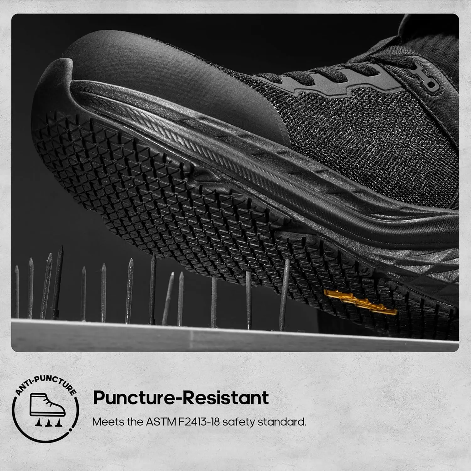 NORTIV 8 Steel Toe Shoes for Men Slip Resistant Comfortable Work Shoes