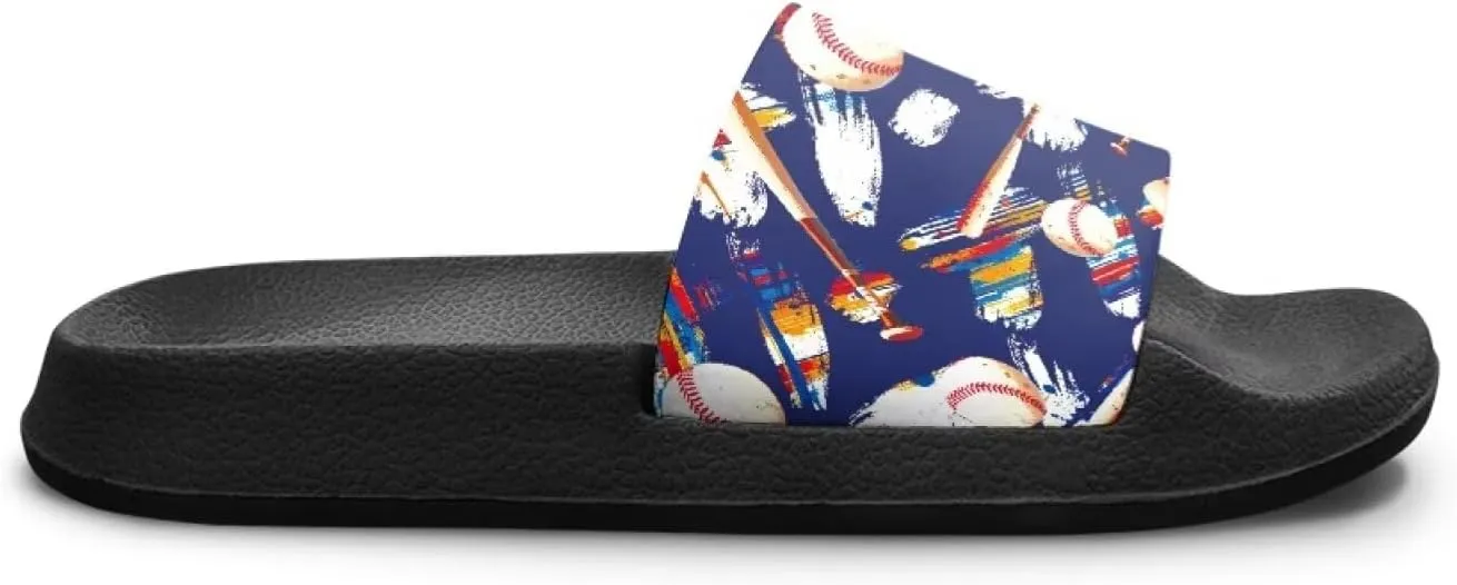 Novelty Patten Kids Cloud Slides Sandals Sports Ball Indoor House Slippers Tractor Print Shower Shoes for Boys Girls Comfort Footbed Slipper Open Toe Outdoor Sandal