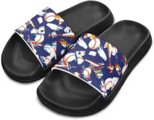 Novelty Patten Kids Cloud Slides Sandals Sports Ball Indoor House Slippers Tractor Print Shower Shoes for Boys Girls Comfort Footbed Slipper Open Toe Outdoor Sandal