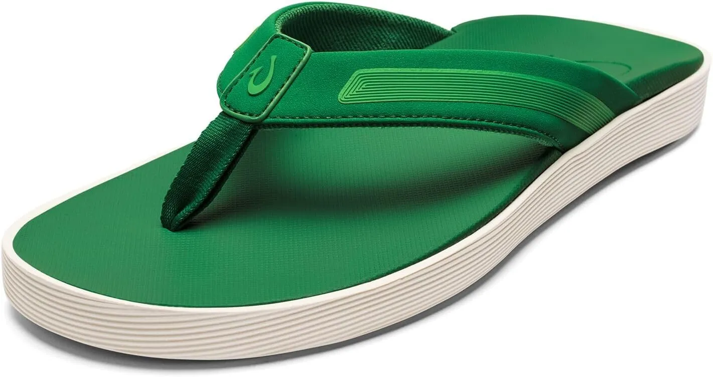 OLUKAI Leeward Men's Beach Sandals, Quick-Dry Flip Flop Slides, Water Friendly Versatility & Wet Grip Traction, Comfort Fit & Arch Support