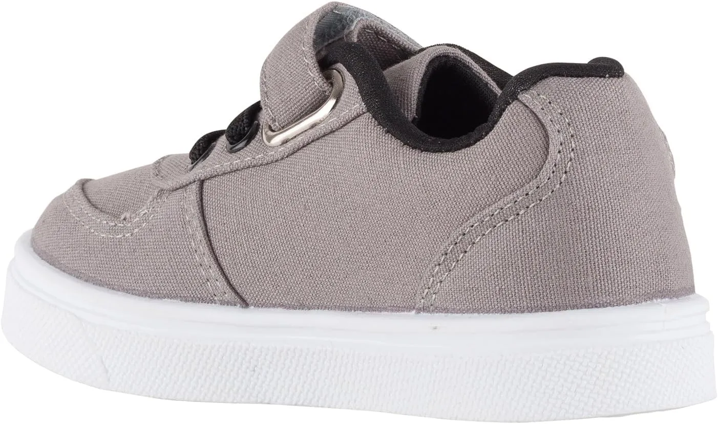 Oomphies Ethan Boys Low-Top Sneakers – Canvas Upper, Hook & Loop Closure, Cushioned Footbed & Durable Rubber Sole