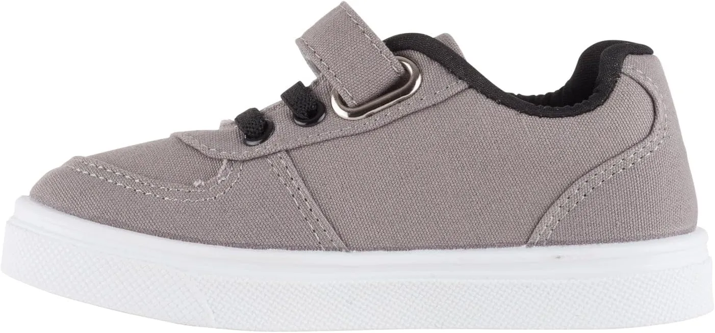 Oomphies Ethan Boys Low-Top Sneakers – Canvas Upper, Hook & Loop Closure, Cushioned Footbed & Durable Rubber Sole