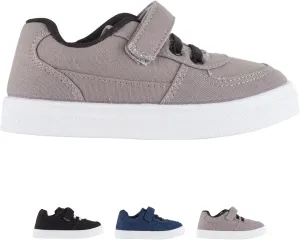 Oomphies Ethan Boys Low-Top Sneakers – Canvas Upper, Hook & Loop Closure, Cushioned Footbed & Durable Rubber Sole
