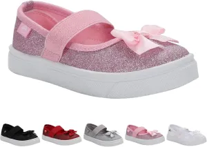 Oomphies Quinn Slip-On Mary Jane Shoes for Girls – Comfortable Elastic Strap, Cushioned Insole & Durable Rubber Sole