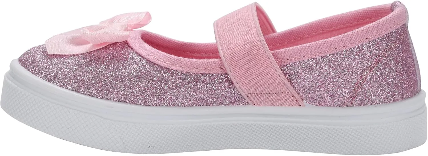 Oomphies Quinn Slip-On Mary Jane Shoes for Girls – Comfortable Elastic Strap, Cushioned Insole & Durable Rubber Sole