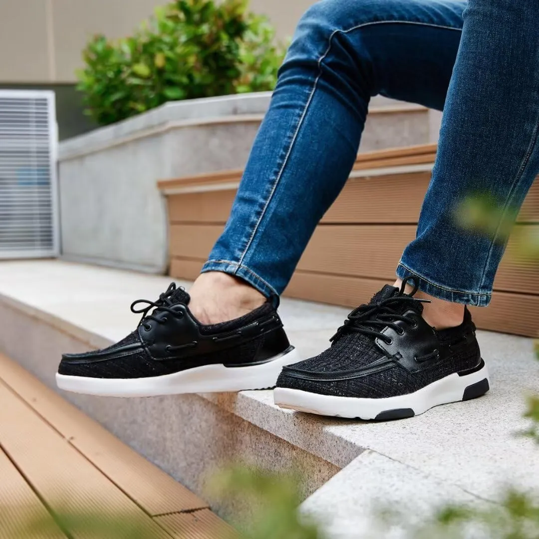 OrthoComfoot Men's Orthopedic Walking Shoes with Arch Support: Casual Plantar Fasciitis Slip-On Loafers for Flat Feet, Orthotic Adjustable Fashion Sneakers for Foot and Heel Pain