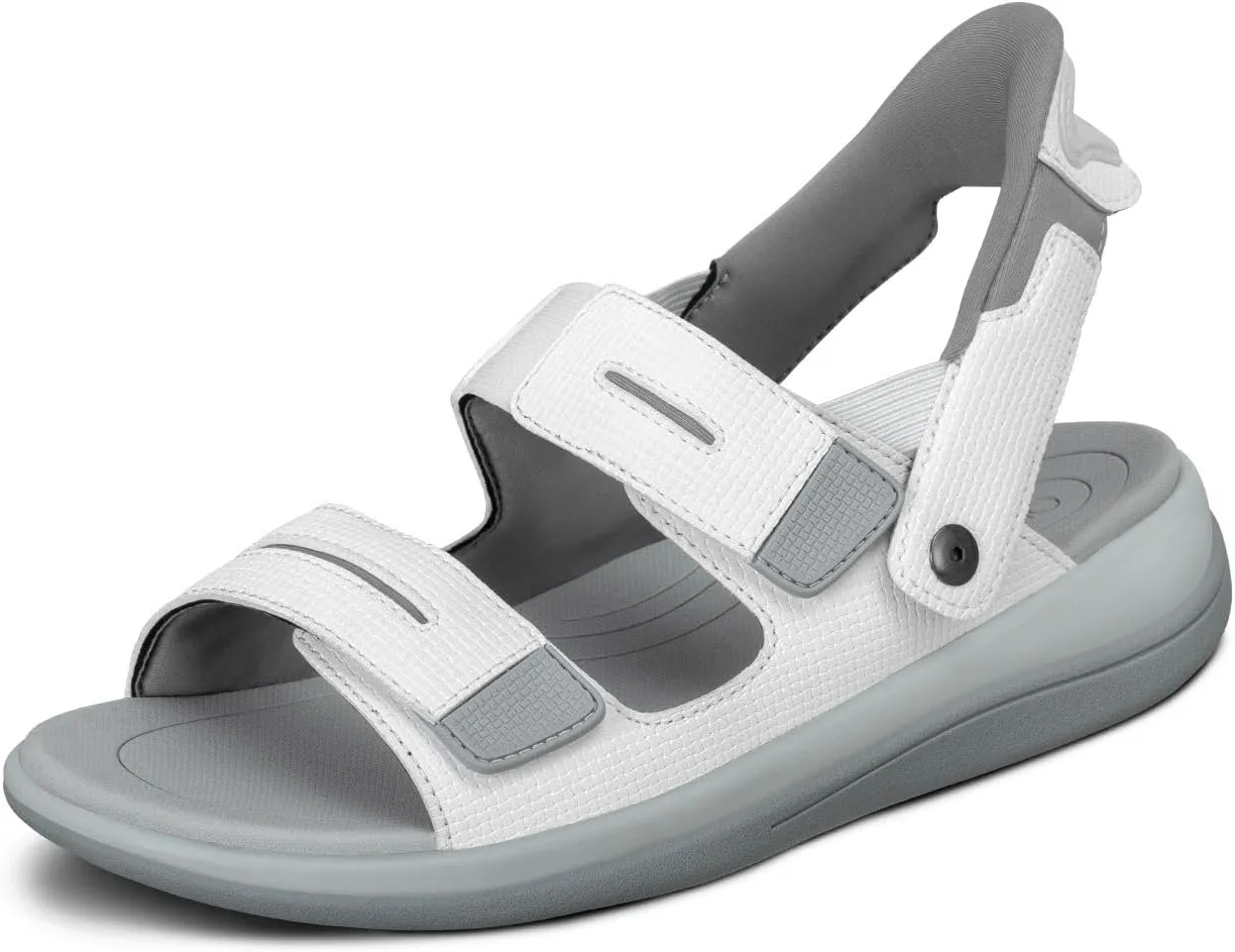 Orthofeet Women's Orthopedic Fabric Calypso Hands-Free Slip-On Sandals