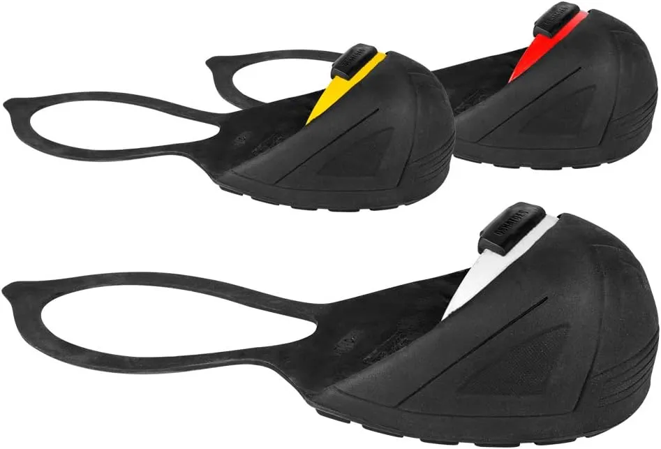 OSH1162-11, Natural Rubber Safety Overshoes with Steel Toe Cap and Back Strap Shoe Cover (Color Coded by Size)