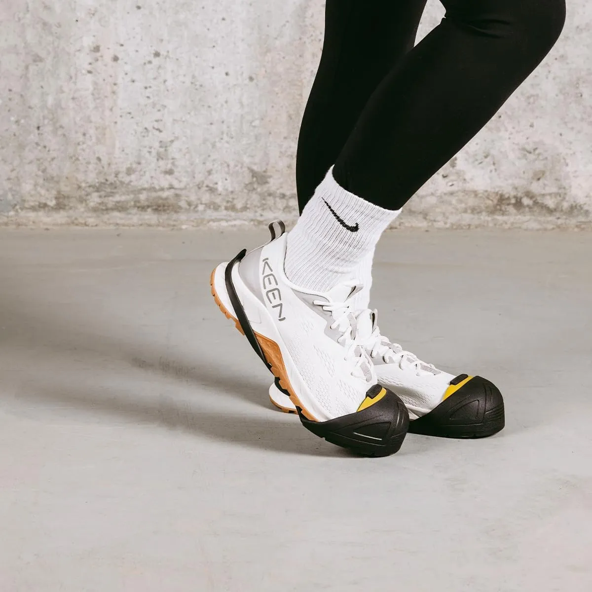 OSH1162-11, Natural Rubber Safety Overshoes with Steel Toe Cap and Back Strap Shoe Cover (Color Coded by Size)