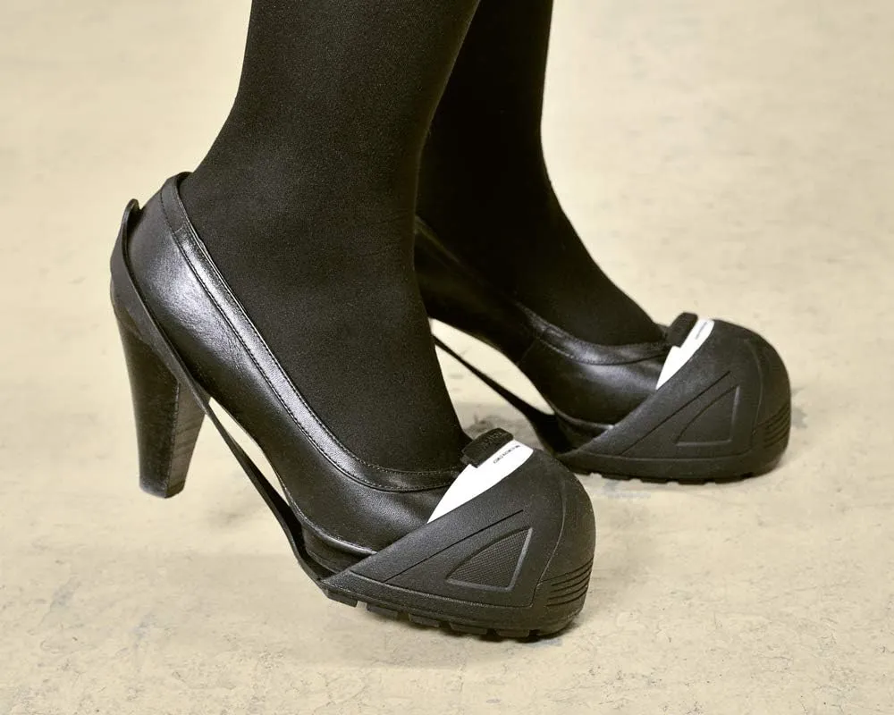 OSH1162-11, Natural Rubber Safety Overshoes with Steel Toe Cap and Back Strap Shoe Cover (Color Coded by Size)