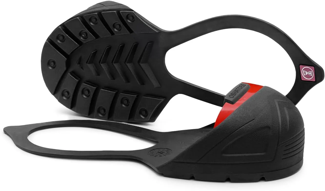 OSH1162-11, Natural Rubber Safety Overshoes with Steel Toe Cap and Back Strap Shoe Cover (Color Coded by Size)