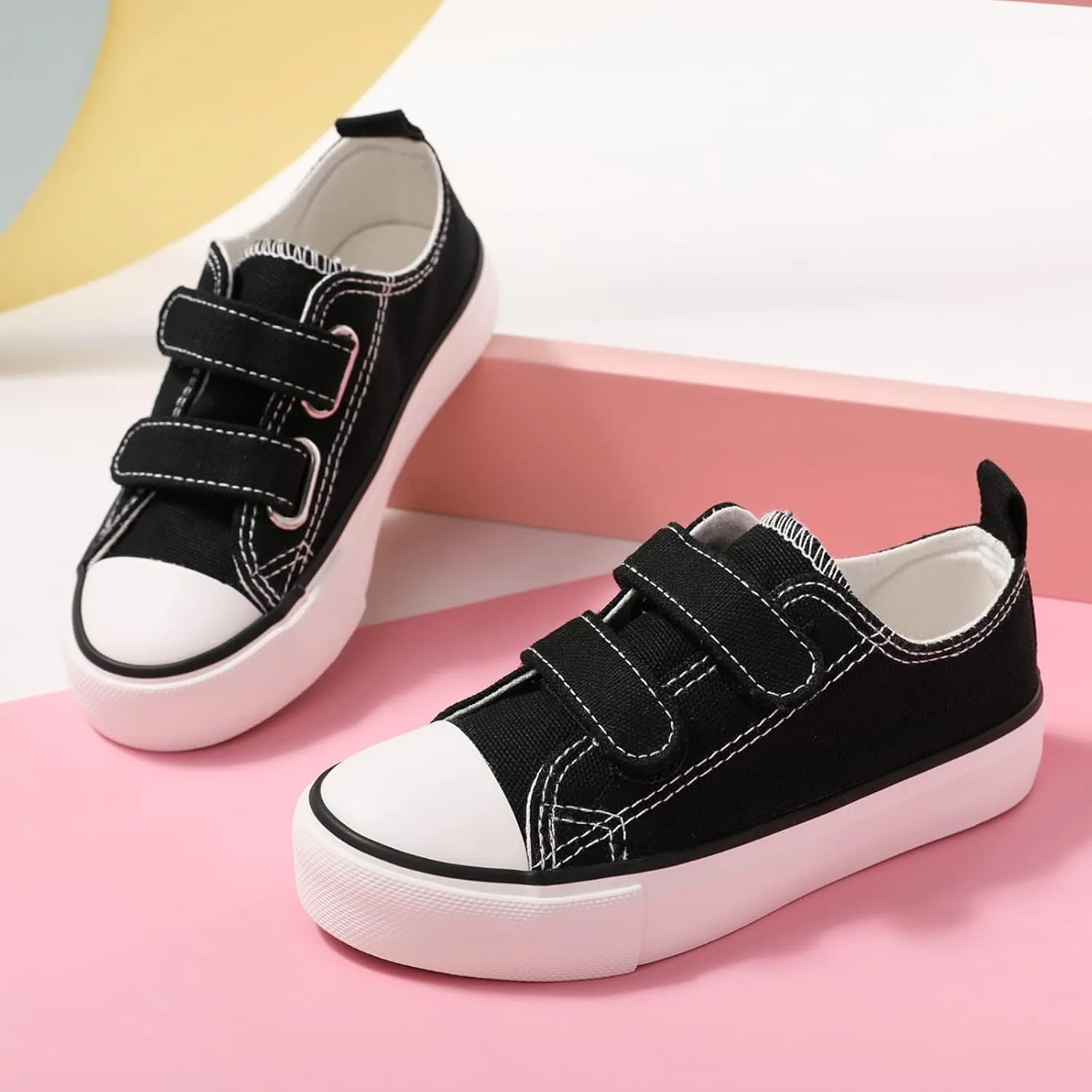 PATPAT Toddler Shoes for Girl & Boy, Toddler Sneakers Little Kid Shoes [Breathable & Comfortable] [Lightweight & Durable] Casual, Stylish and Comfortable Slip-On Canvas Sneaker Toddler Shoes Size
