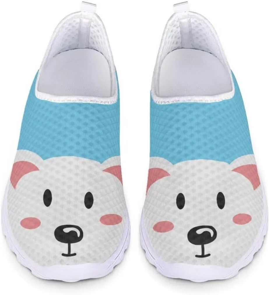 Pinupub Women Running Walking Shoes Colorful Print Soft Lightweight Practical No Tie Shoe Lace Fashion Sports Sneakers