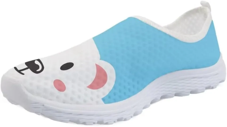 Pinupub Women Running Walking Shoes Colorful Print Soft Lightweight Practical No Tie Shoe Lace Fashion Sports Sneakers
