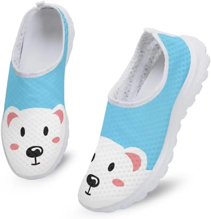 Pinupub Women Running Walking Shoes Colorful Print Soft Lightweight Practical No Tie Shoe Lace Fashion Sports Sneakers