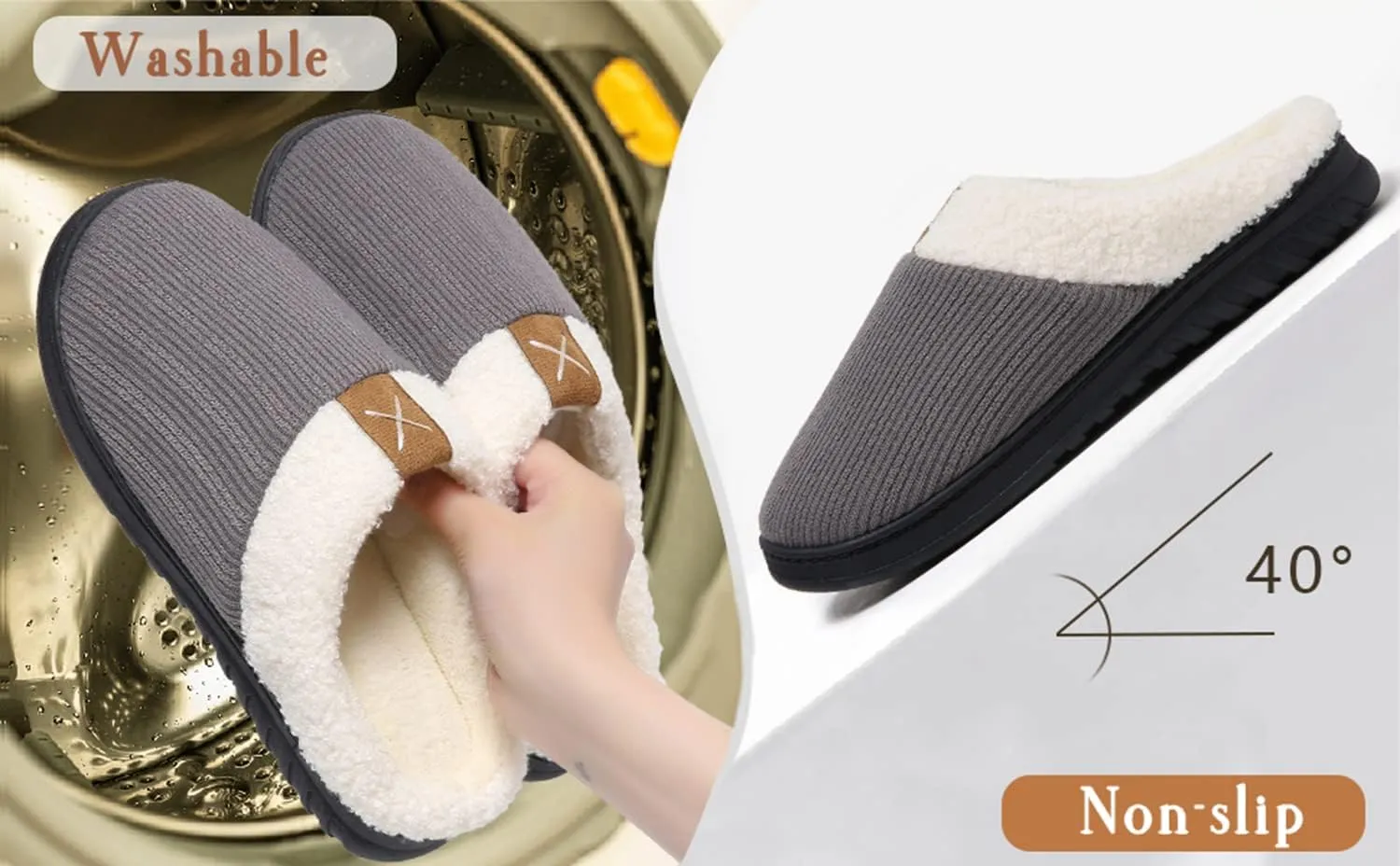 PLMOKN Slippers for Women Fuzzy Winter House Indoor Outdoor Platform Trendy Cozy Girls Shoes With Memory Foam Boots Send To A Friend Best Gifts