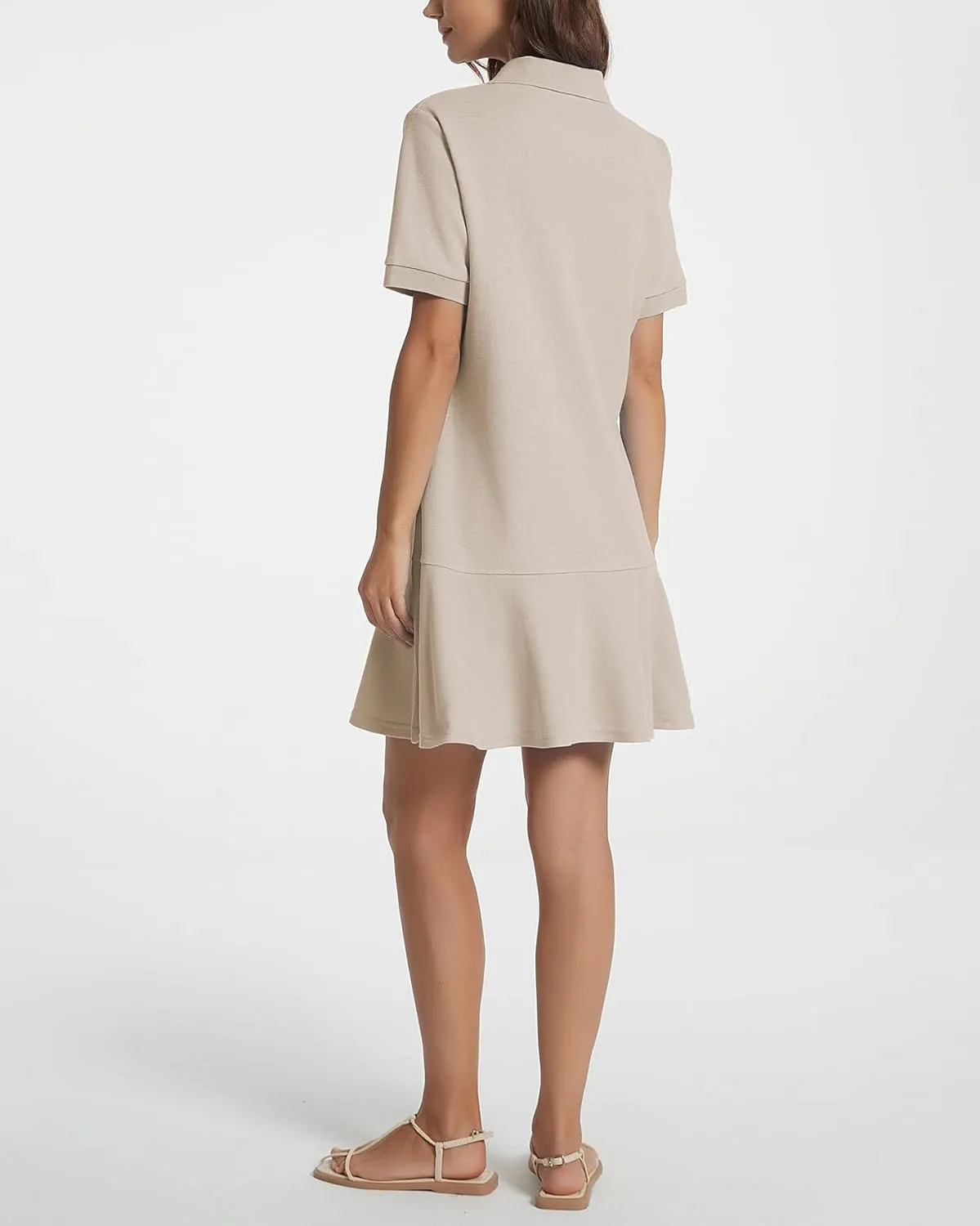 Polo Dress for Women Short Sleeve Ruffle Hem Golf Tennis Workout Dress Pleated Summer Mini Dresses