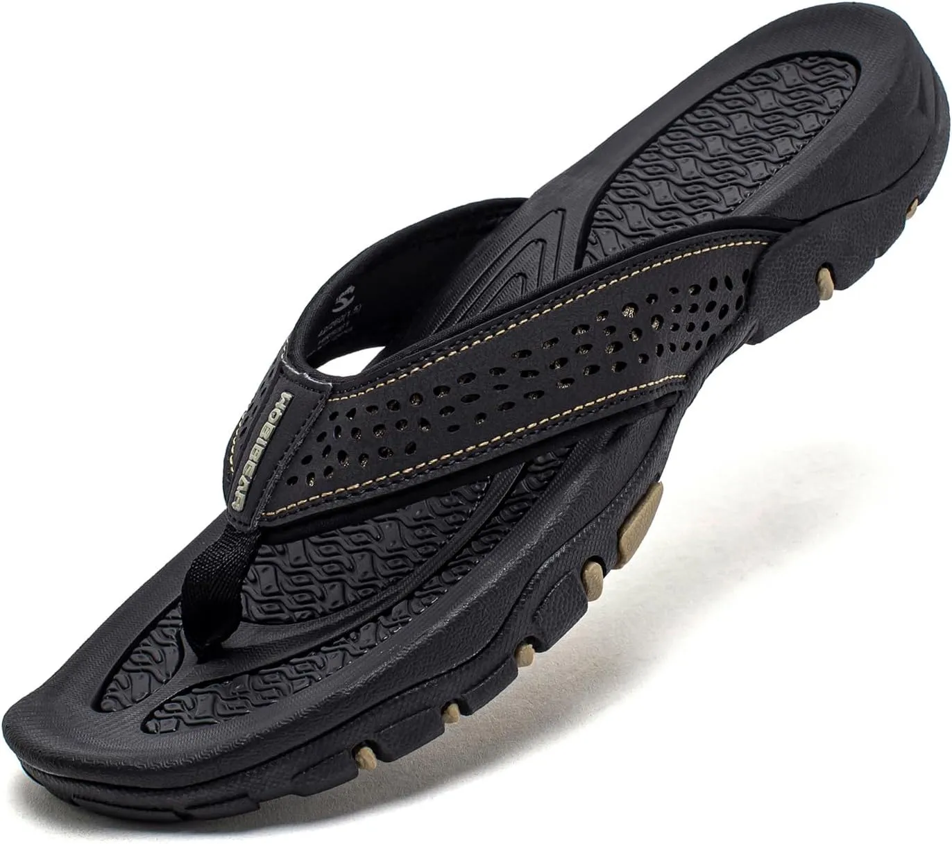 PowerTRC Men's Flip Flops Beach Sandals Indoor And Outdoor Thong Sandals Sport And Casual Wear