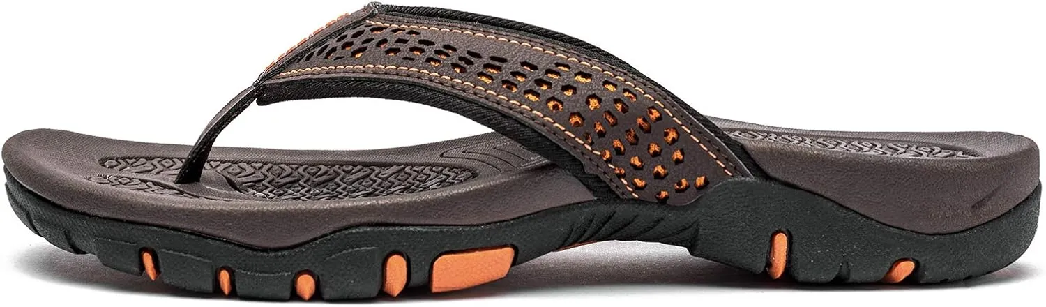 PowerTRC Men's Flip Flops Beach Sandals Indoor And Outdoor Thong Sandals Sport And Casual Wear