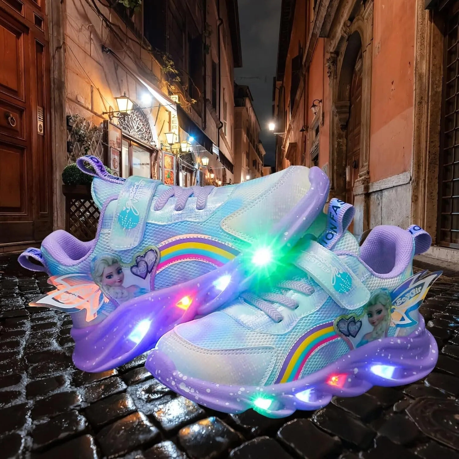 Princess Sneakers for Girls Light Up Shoes Zapatos para Niñas Baby Toddler Shoes Birthday Tenis para Niñas Xmas