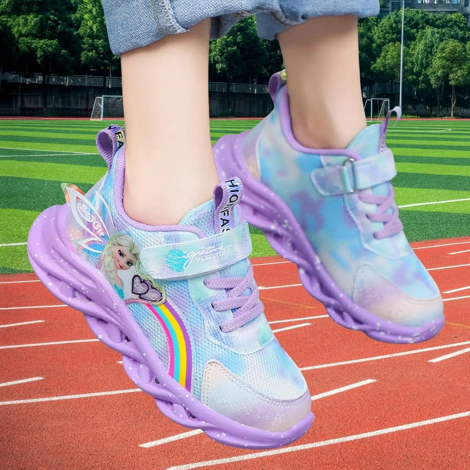 Princess Sneakers for Girls Light Up Shoes Zapatos para Niñas Baby Toddler Shoes Birthday Tenis para Niñas Xmas