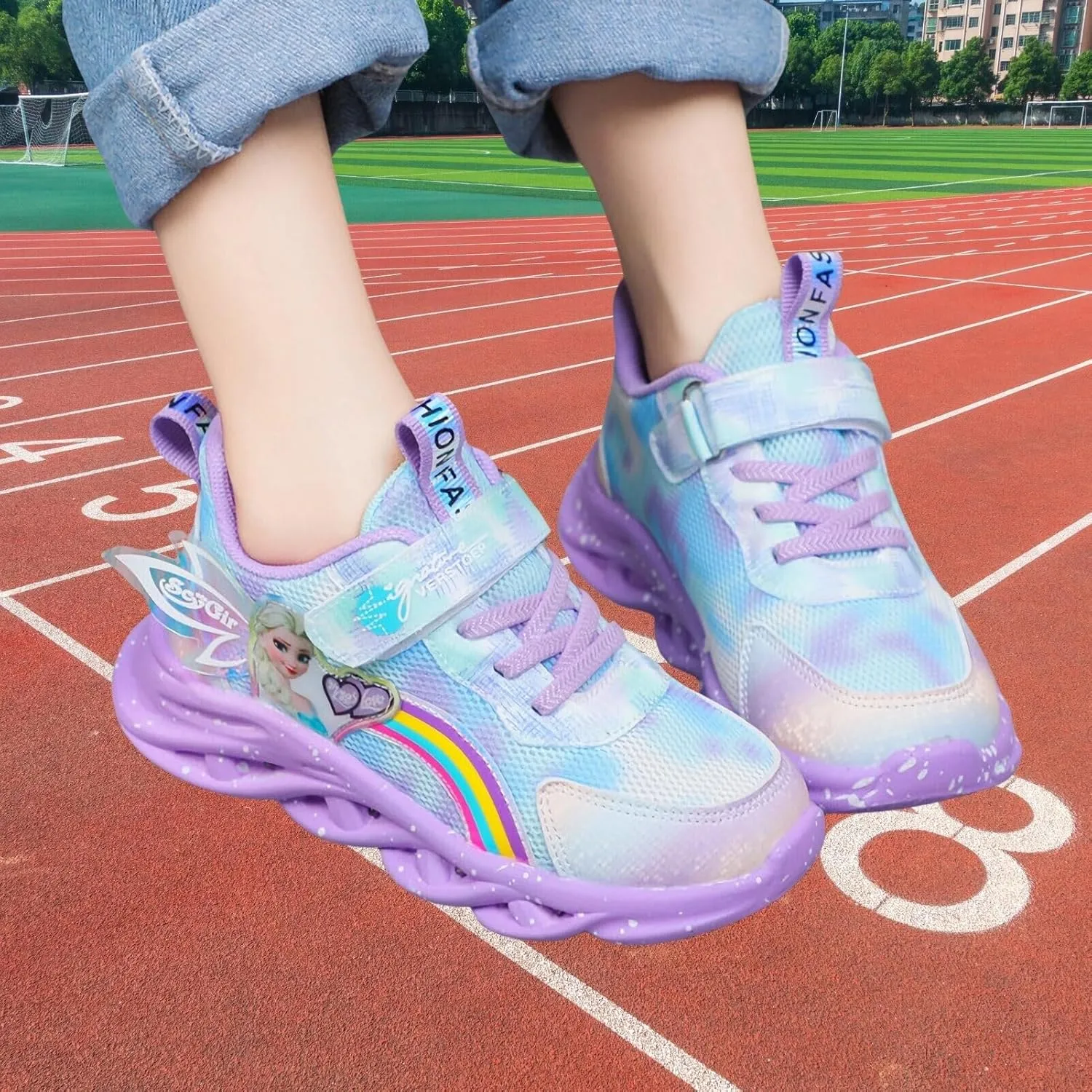 Princess Sneakers for Girls Light Up Shoes Zapatos para Niñas Baby Toddler Shoes Birthday Tenis para Niñas Xmas