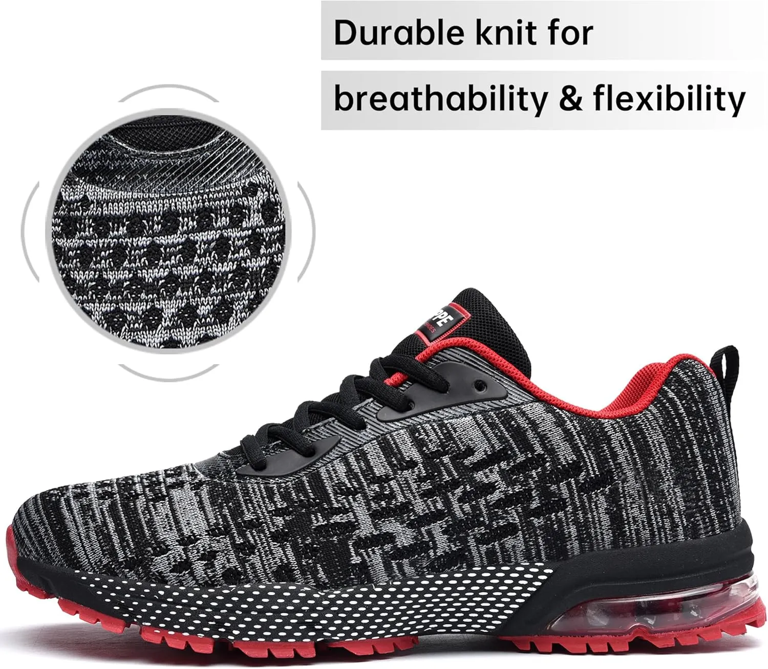 QAUPPE Mens Running Shoes Athletic Trail Tennis Sneaker (US7-12.5 D(M)