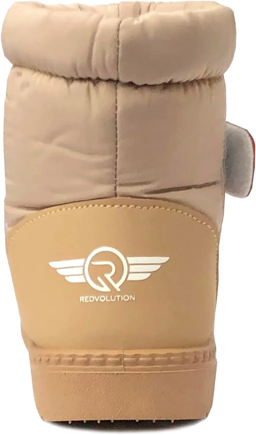 REDVOLUTION Kids Boots Toddler Girls Cute Butterfly Bow | PomPom PU leather Boot (Toddler/Small Kid)