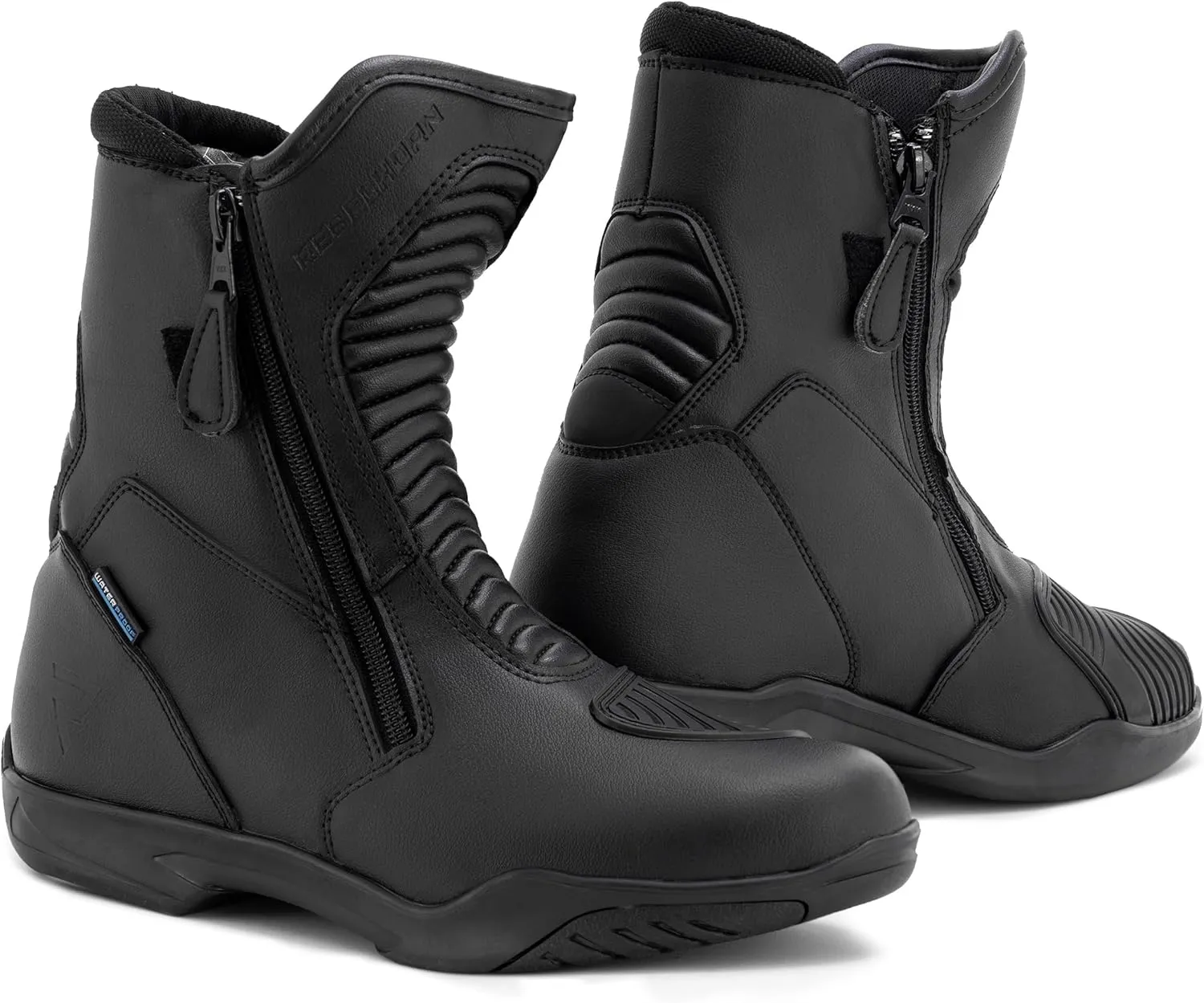 Rio Motorcycle Boots for Men and Women, PU Leather, Hipora Membrane, Ankle Protection, Two Long Zips, Antibacterial Insole, Reflective Elements, Sizes up to 48