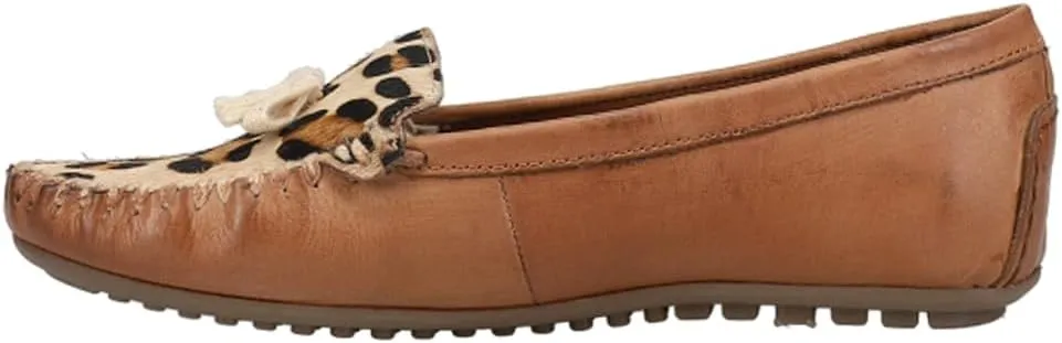 ROPER Womens Lilly Leopard Moccasins Flats Casual - Brown
