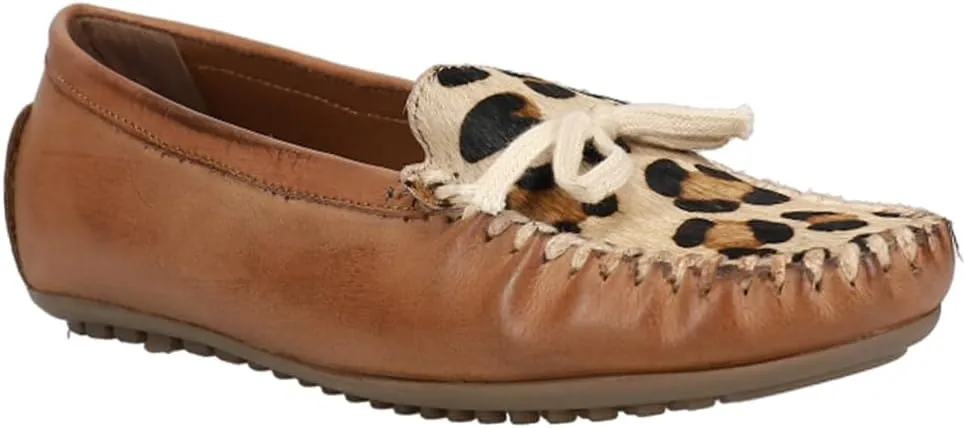 ROPER Womens Lilly Leopard Moccasins Flats Casual - Brown