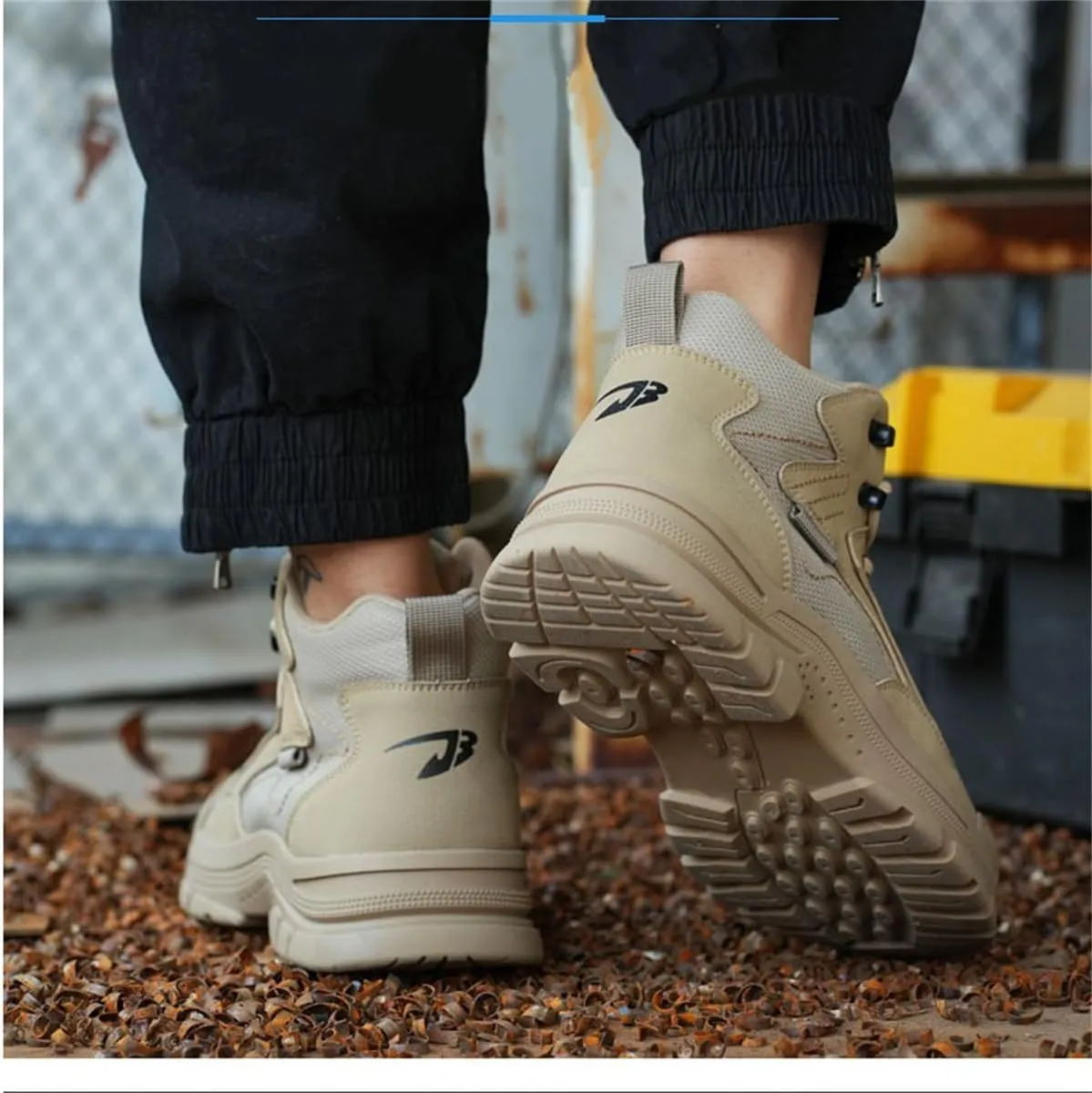 Safety Trainers Men's Steel Toe Cap Trainers Lightweight Safety Shoes for Men Breathable Work Boots