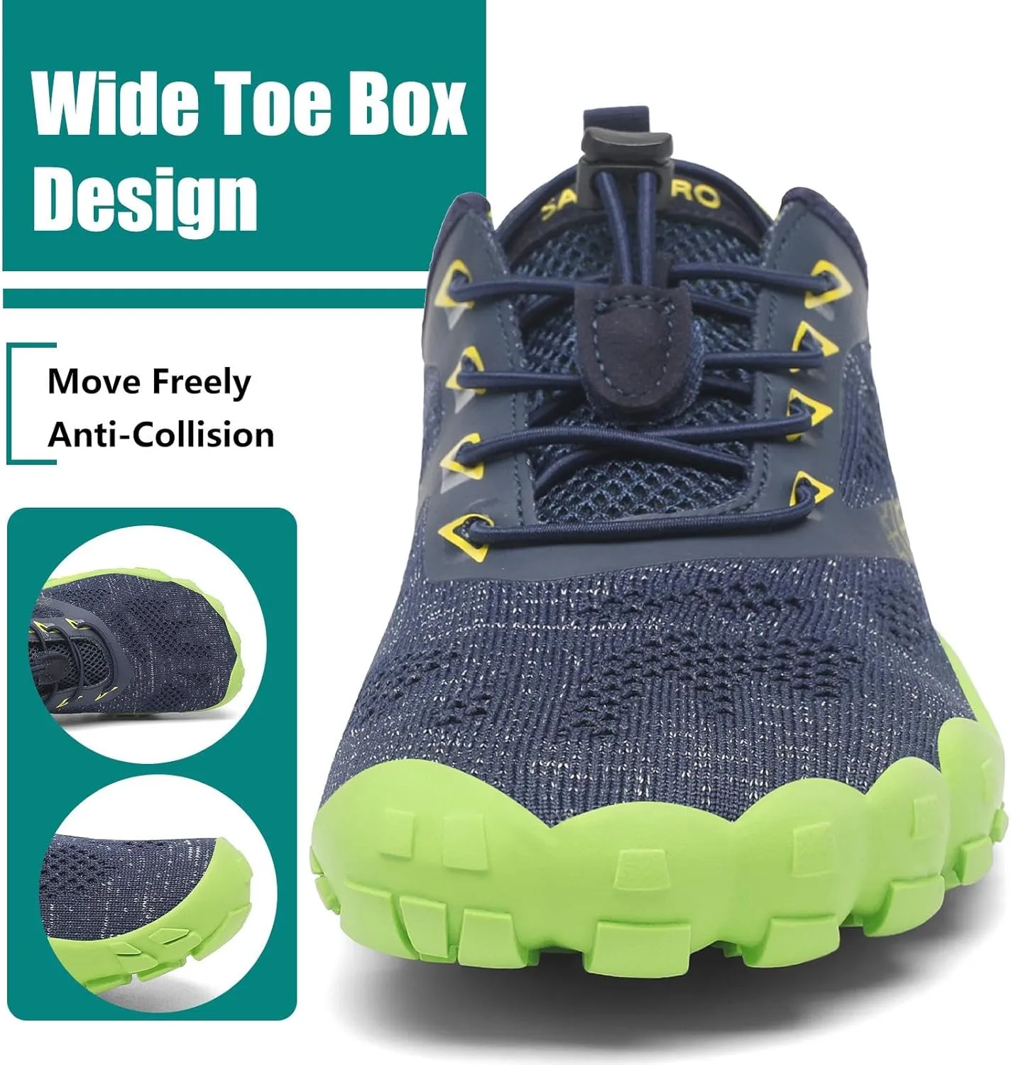 SAGUARO Womens Mens Barefoot Shoes Minimalist Trail Runner Wide Toe Box Zero Drop Outdoor Cross Training Shoe