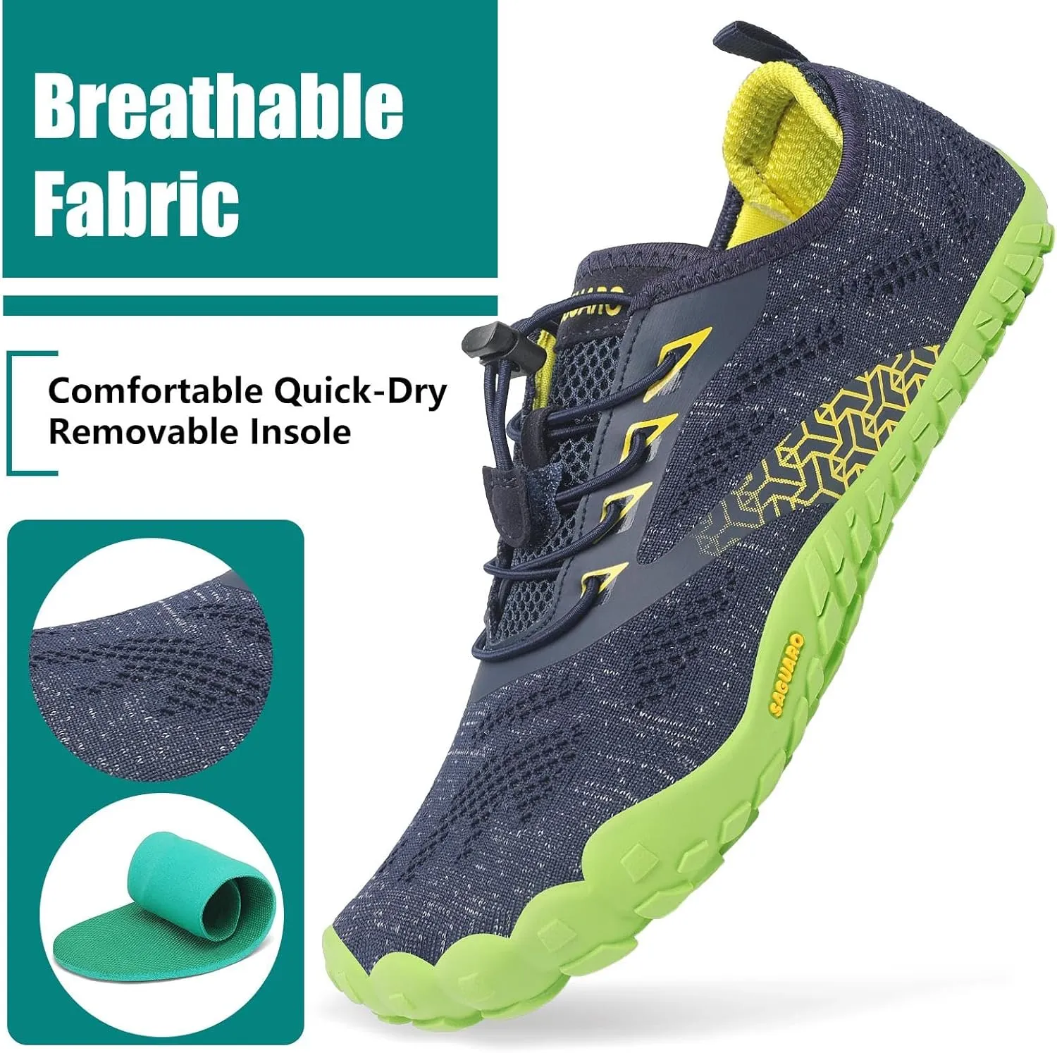 SAGUARO Womens Mens Barefoot Shoes Minimalist Trail Runner Wide Toe Box Zero Drop Outdoor Cross Training Shoe