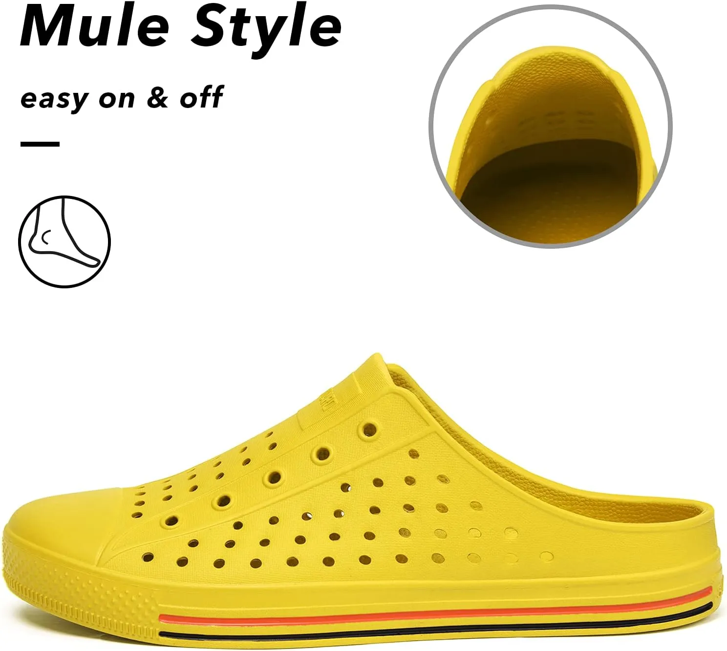 SAGUARO Women's Men's Garden Clogs Shoes Casual Slippers Unisex Quick Drying Sandals Summer Anti-Skid Beach Shoes