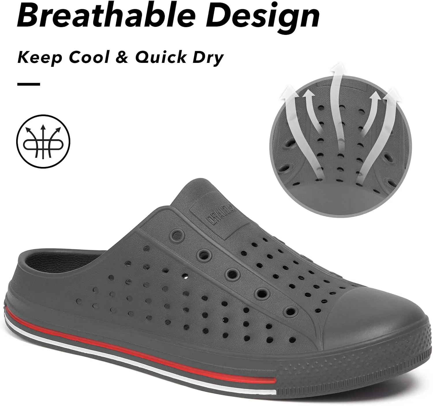 SAGUARO Women's Men's Garden Clogs Shoes Casual Slippers Unisex Quick Drying Sandals Summer Anti-Skid Beach Shoes