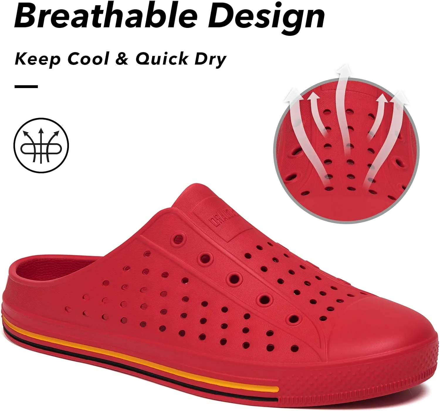 SAGUARO Women's Men's Garden Clogs Shoes Casual Slippers Unisex Quick Drying Sandals Summer Anti-Skid Beach Shoes