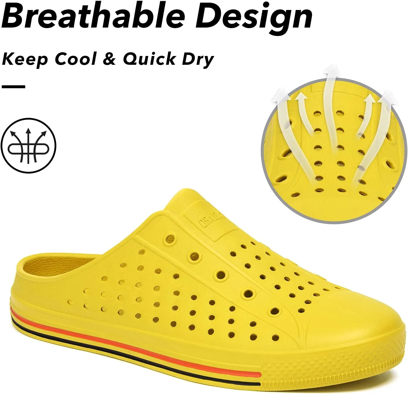 SAGUARO Women's Men's Garden Clogs Shoes Casual Slippers Unisex Quick Drying Sandals Summer Anti-Skid Beach Shoes