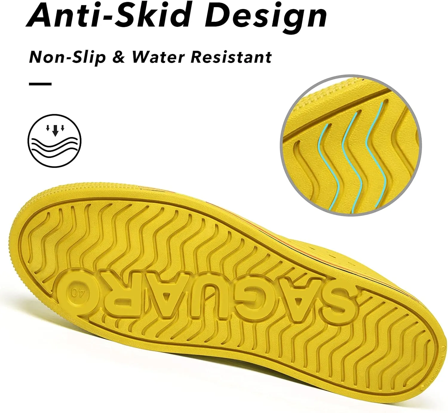 SAGUARO Women's Men's Garden Clogs Shoes Casual Slippers Unisex Quick Drying Sandals Summer Anti-Skid Beach Shoes