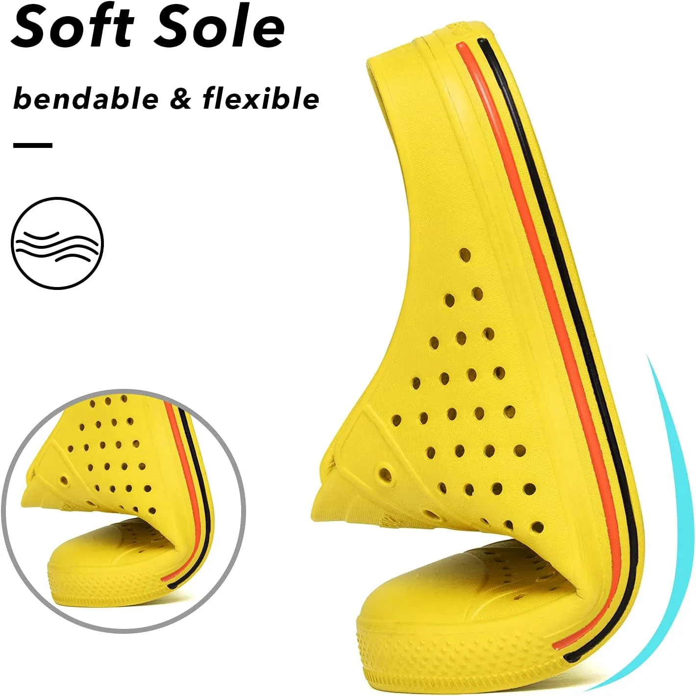 SAGUARO Women's Men's Garden Clogs Shoes Casual Slippers Unisex Quick Drying Sandals Summer Anti-Skid Beach Shoes