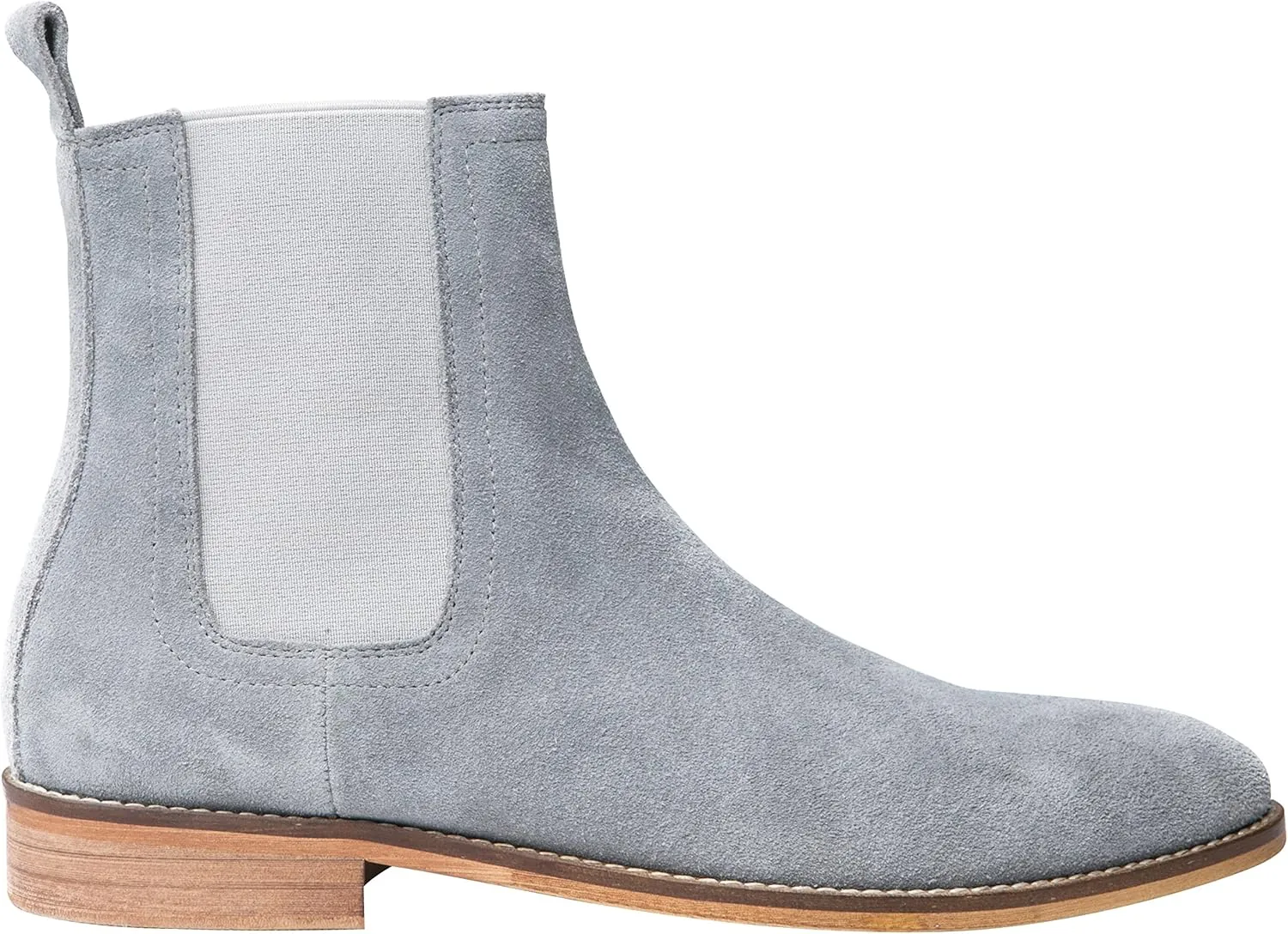 Santimon Chelsea Boots Men Suede Casual Dress Boots Ankle Boots Formal Shoes Black Brown Grey