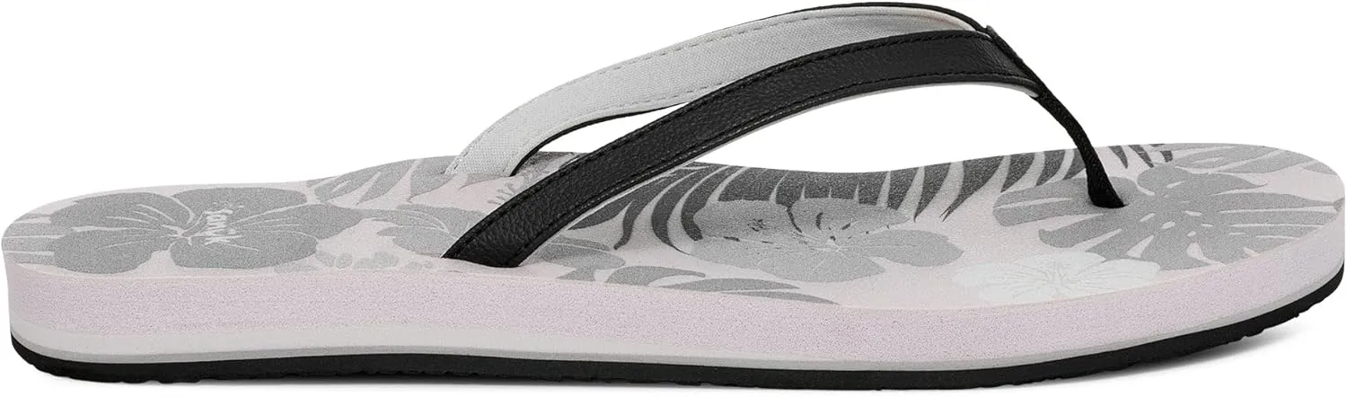 Sanuk Yoga Joy II Tropics | Flip Flops for Women | Yoga Sandals For Women | Women's Beach Sandals | Memory Foam Footbed