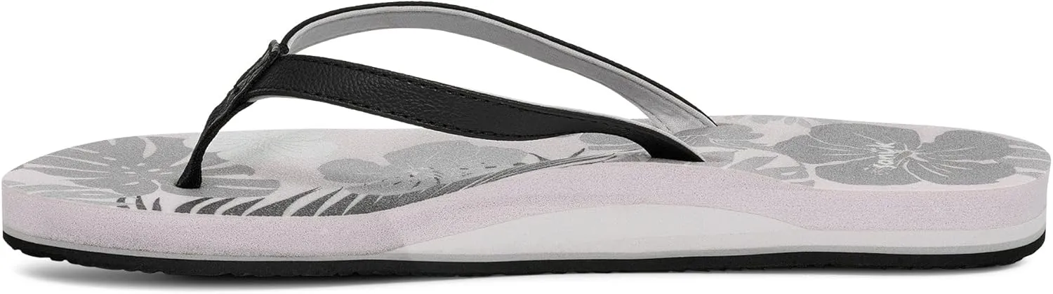 Sanuk Yoga Joy II Tropics | Flip Flops for Women | Yoga Sandals For Women | Women's Beach Sandals | Memory Foam Footbed